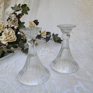Elegant Glass Candle Holders